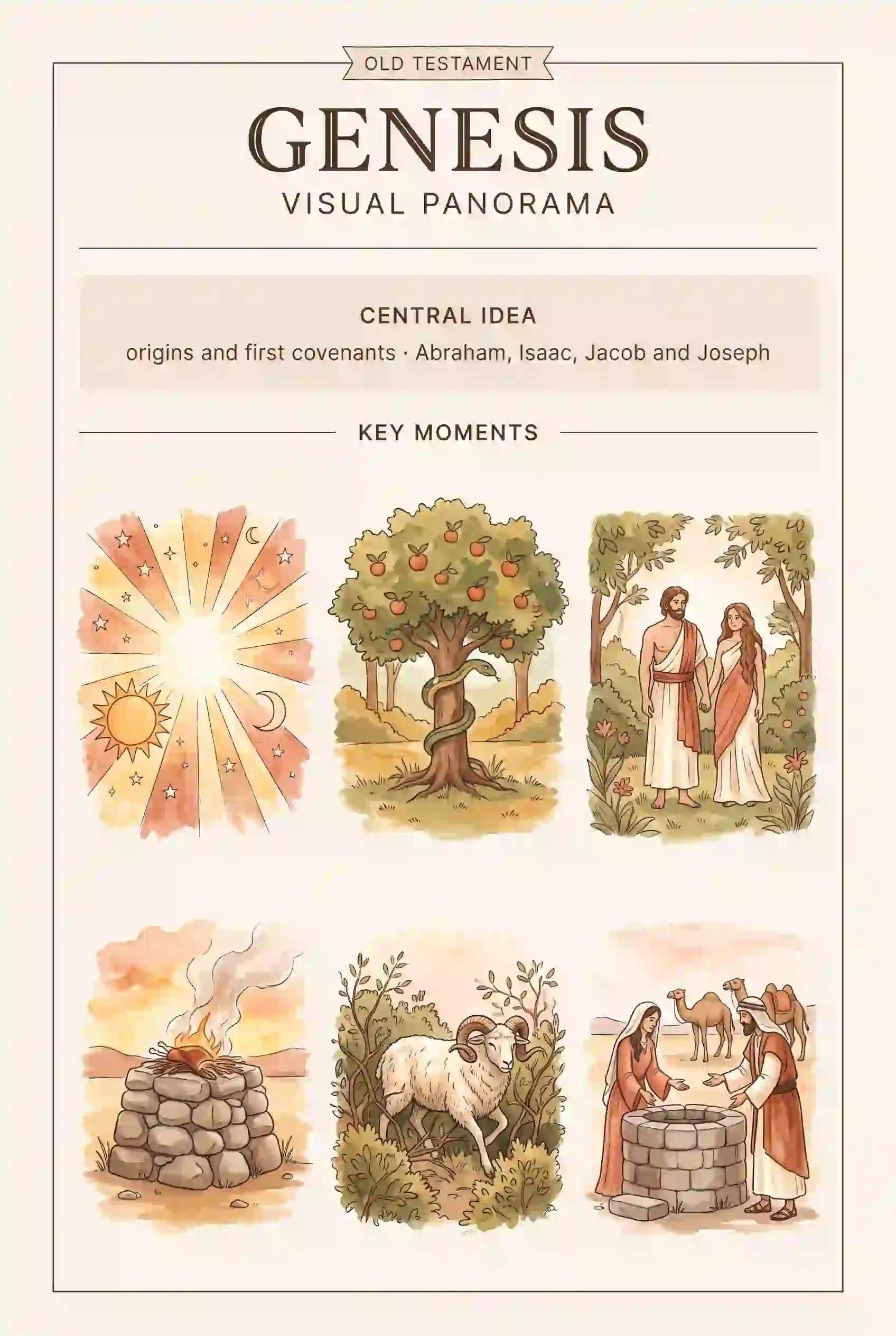 Genesis — full book panorama, illustrated