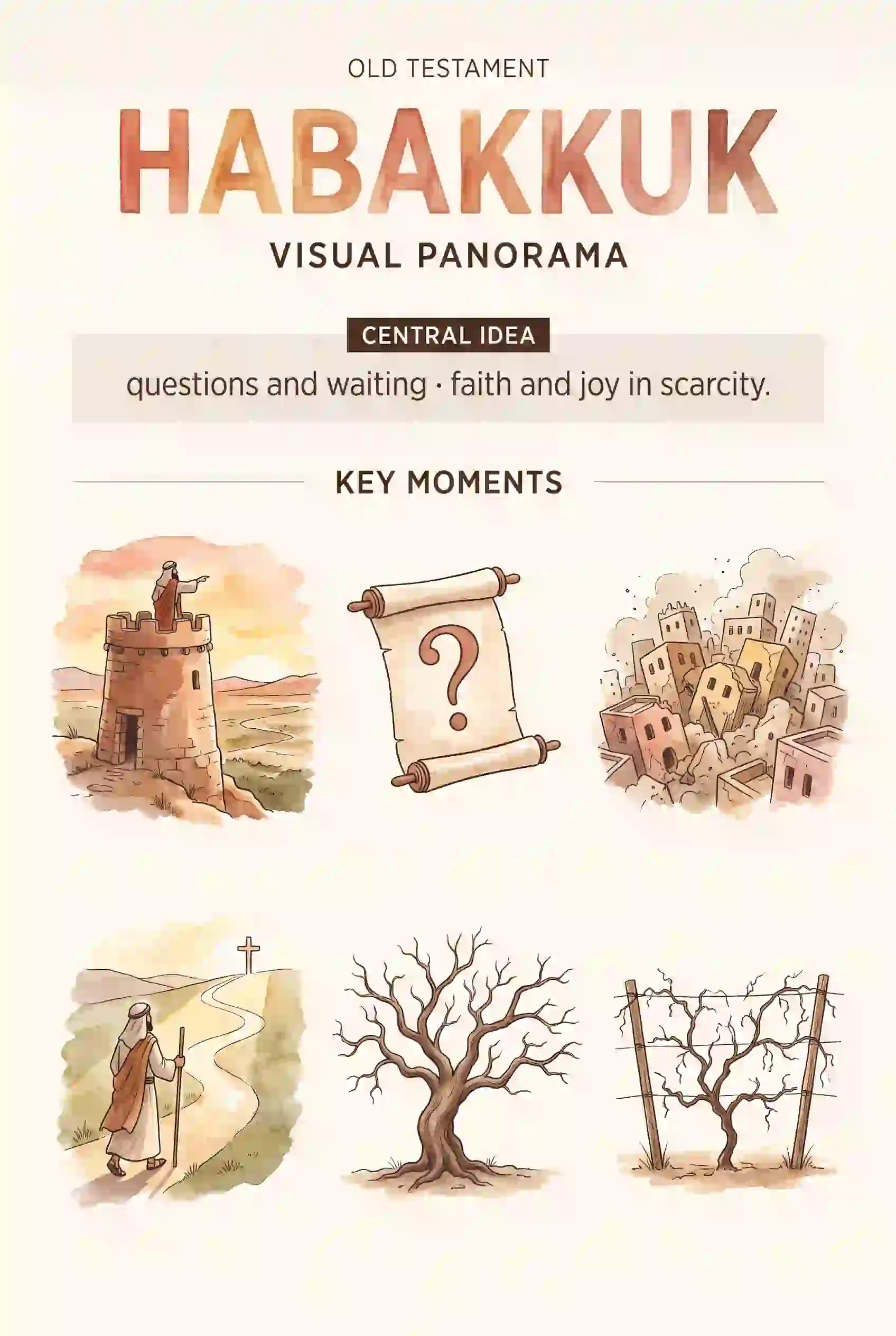 Habakkuk — full book panorama, illustrated