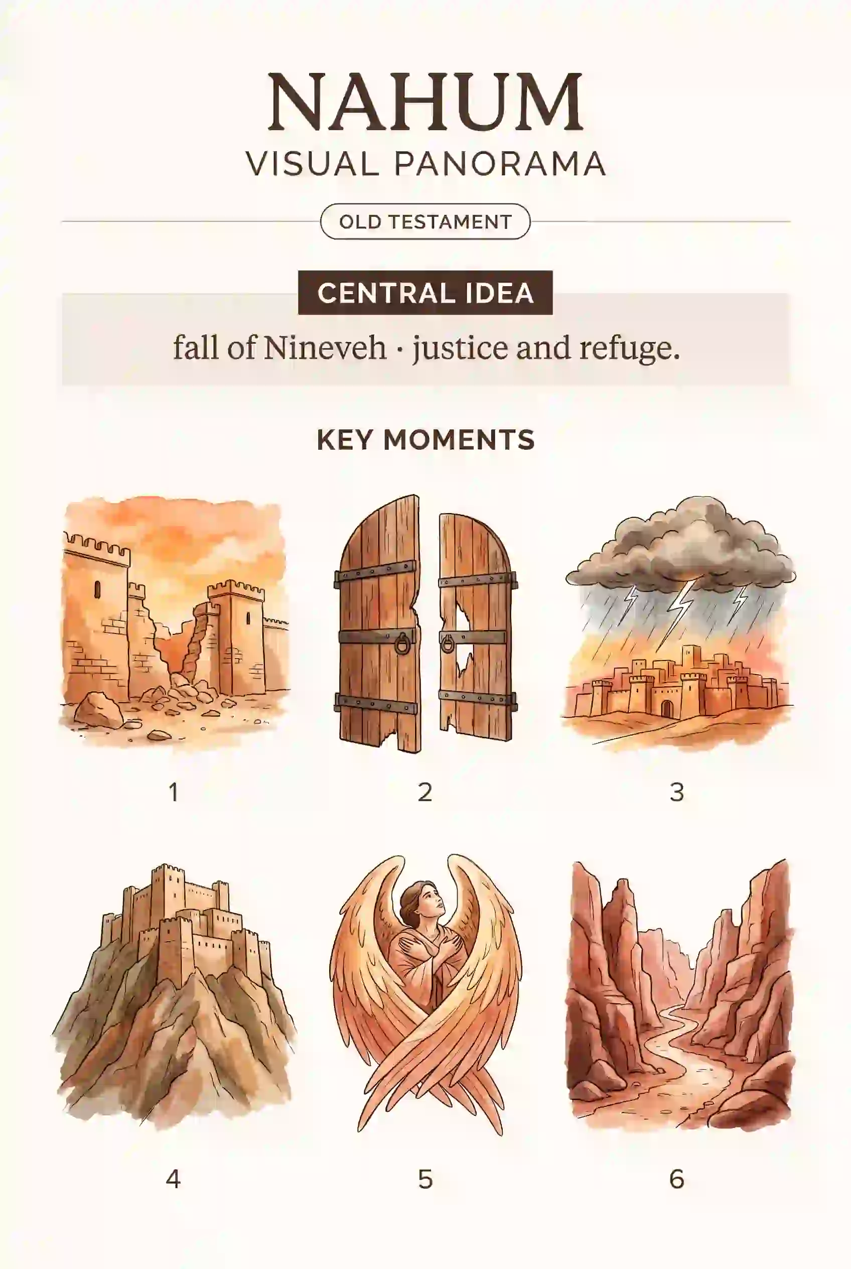 Nahum — full book panorama, illustrated