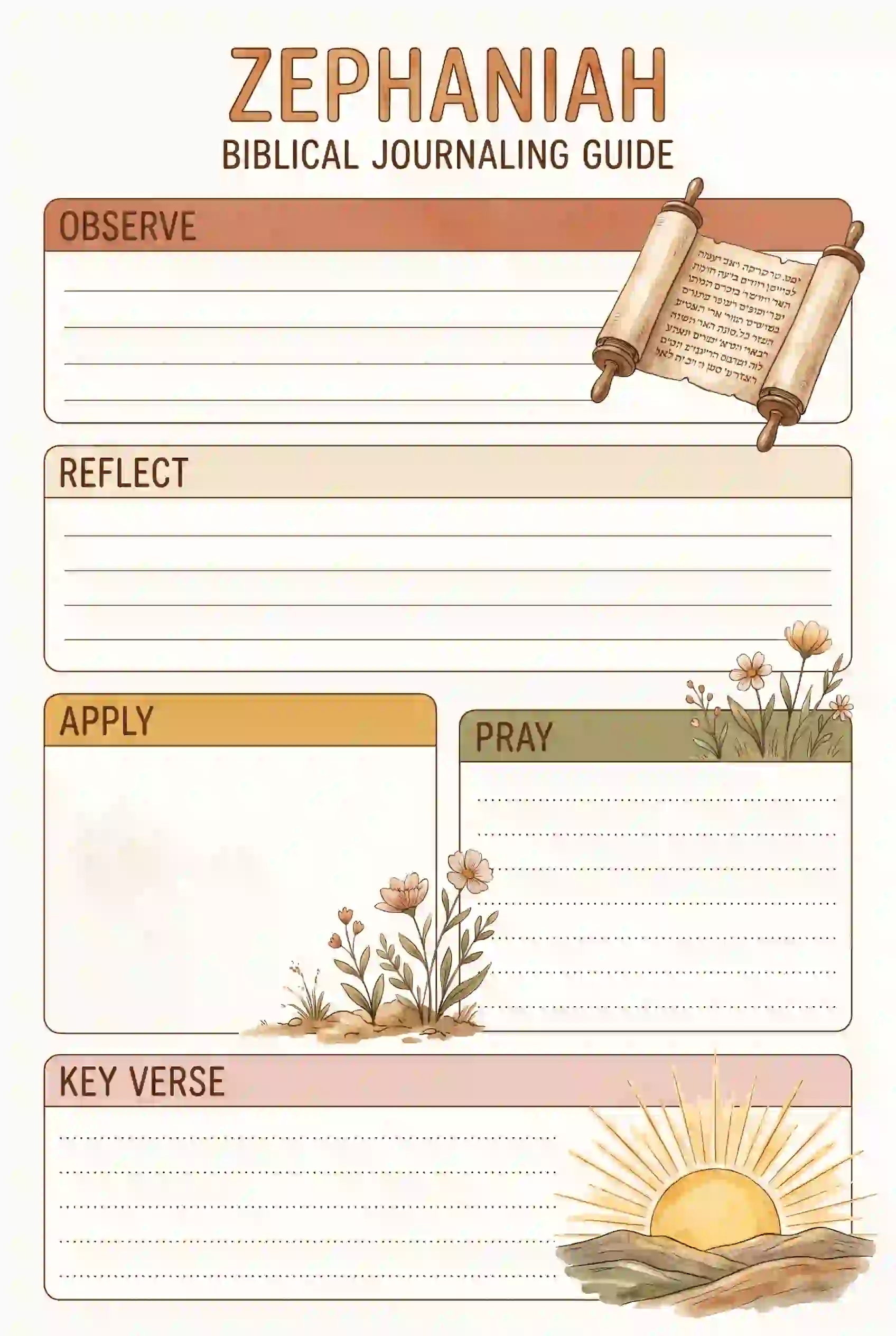 Zephaniah — journaling guide page